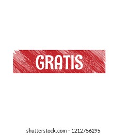 grunge gratis stamp,emblem, label, badge. vector illustration