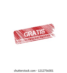 grunge gratis stamp,emblem, label, badge. vector illustration