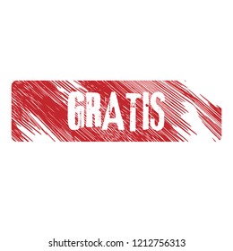 grunge gratis stamp,emblem, label, badge. vector illustration