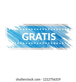 grunge gratis stamp,emblem, label, badge. vector illustration