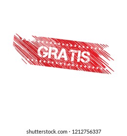 grunge gratis stamp,emblem, label, badge. vector illustration