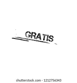 grunge gratis stamp,emblem, label, badge. vector illustration