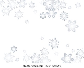grunge gray monochrome watercolor background with a pattern from snowflakes and snowfall pattern