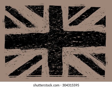 grunge great britain flag
