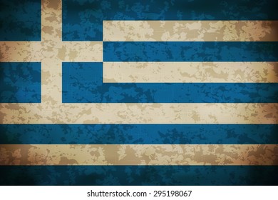 Grunge Greece Flag (EPS10 Vector)