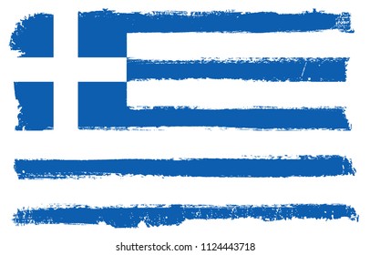 Grunge Greece flag.Flag of Greece in vintage style.