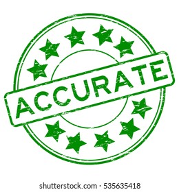 Grunge green accurate round rubber stamp