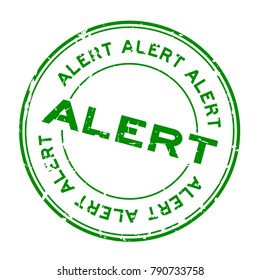 Grunge Green Alert Round Rubber Seal Stock Vector (Royalty Free ...