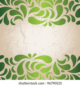 Grunge green background. EPS 8 vector illustration