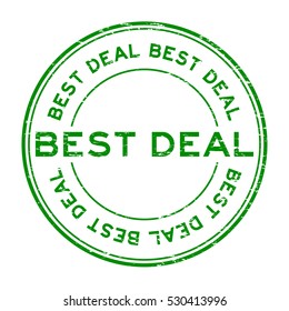 Grunge green best deal round rubber stamp