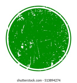 Grunge green blank rubber stamp template