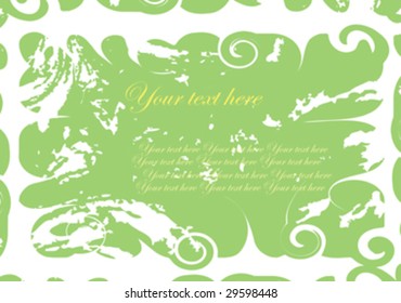 grunge green decorative background with space for text