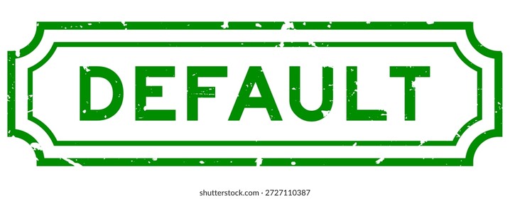 Grunge verde padrão palavra borracha selo no fundo branco