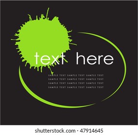 Grunge el marco verde para tu texto. Vector.