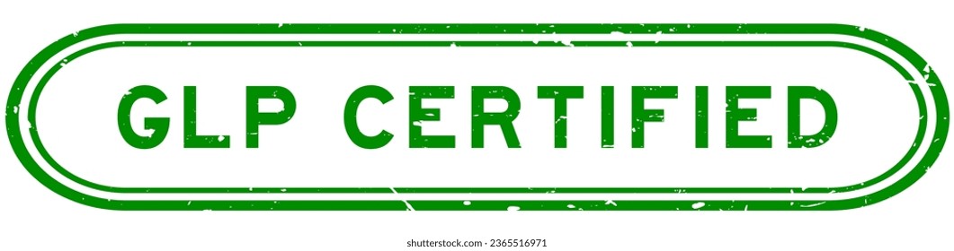 Grunge green GLP (Abbreviation of Good laboratory practice) certified word rubber seal stamp on white background svg