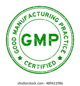 Grunge Green GMP Certified Rubber Stamp