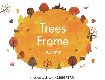 Grunge green leaves frame illustration