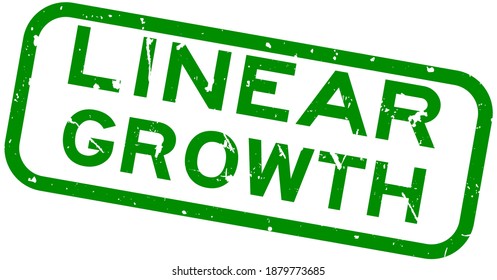 Grunge green linear growth word square rubber seal stamp on white background