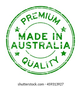 Made in green. Штамп Австралия. Made in Australia.