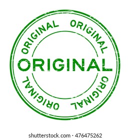 Grunge green original rubber stamp