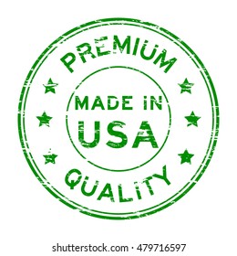 Grunge green premium quality and made in USA rubber stamp