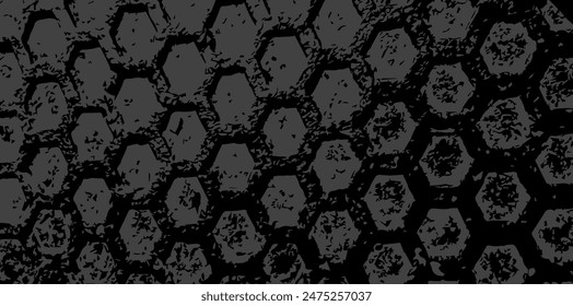 Textura gris grunge. Fondo de patrón de celdas envejecido en gris. Fondo rayado gris.