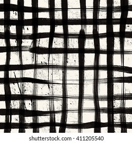 Grunge grid background. Abstract grunge decoration. Art ink grunge. Brush stroke grunge element. Grunge vector illustration.