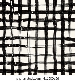 Grunge grid background. Abstract grunge decoration. Art ink grunge. Brush stroke grunge element. Grunge vector illustration.