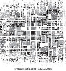 Grunge grid black, white and gray texture. Vector ink grunge brush. Illustration background. 