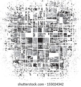 Grunge grid black, white and gray texture. Vector ink grunge brush. Illustration background. 