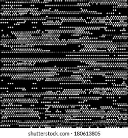 Grunge grid black and white texture. Spotted ink grunge brush with black background
