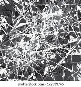 Grunge grid black and white texture. Vector ink grunge brush. 