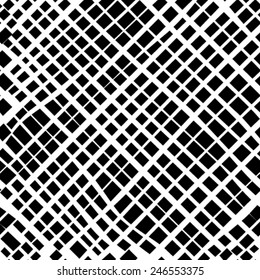 Grunge grid black and white texture. Vector ink grunge brush. 