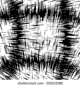 Grunge grid black and white texture. Vector ink grunge brush. 