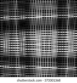 Grunge grid black and white texture. Ink grunge brush