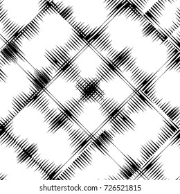 Grunge grid black and white texture. Ink grunge brush. Illustration background