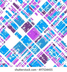 Grunge grid colorful texture. Vector ink grunge brush. Illustration background.
