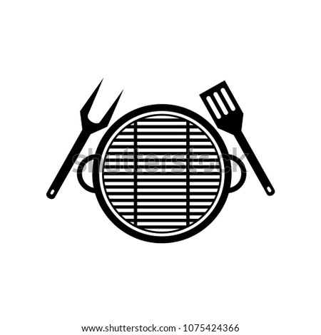 Grunge grill menu isolated on white background, vector illustration