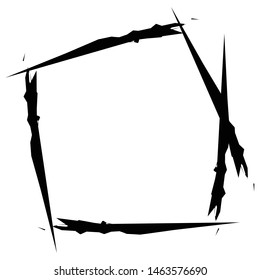 Grunge, grungy geometric circle element, Edgy, roughy borders