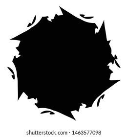 Grunge, grungy geometric circle element, Edgy, roughy borders