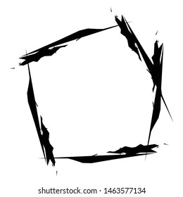 Grunge, grungy geometric circle element, Edgy, roughy borders