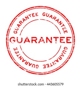 Grunge guarantee stamp on white background