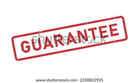 Grunge Guarantee word rubber stamp. Guarantee sign sticker set. Grunge vintage square label. Vector illustration isolated on white background.
