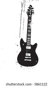 Grunge Guitar In Black