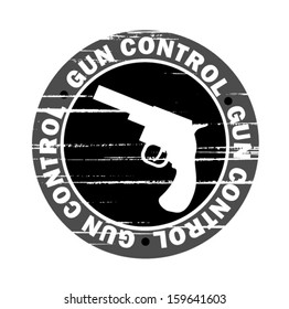 grunge gun control stamp