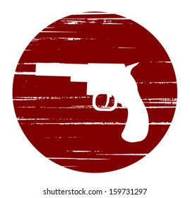 grunge gun graphic design