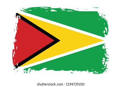 Grunge Guyana flag.flag of Guyana,banner vector illustration. Vector illustration eps10.