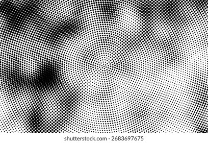 Fondo de semitono grunge, fondo de semitono Abstractas con un patrón de textura de Vector grunge sin fisuras de puntos geométricos negros para un diseño de ilustración de arte moderno