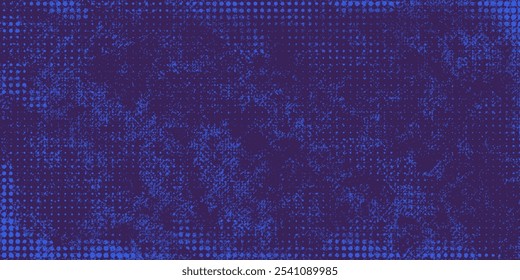 Fundo de meio-tom grunge com textura azul profunda. Padrão arrojado e robusto perfeito para projetos modernos e ousados em estilo retrô.