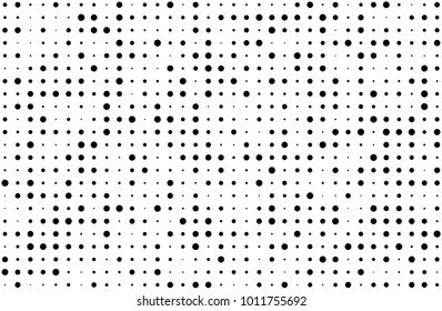 Grunge halftone background. Digital gradient. Wavy dotted pattern with circles, dots, point small and large scale. Design element for web banners, posters, cards, wallpapers, sites, panels